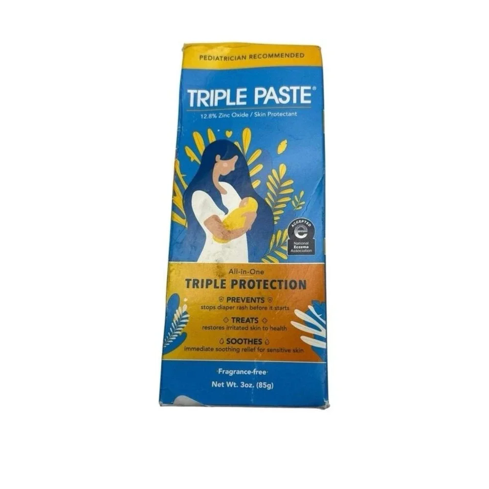 Triple Paste - Diaper Rash Cream (3 oz) - Zinc Oxide Soothing Relief Paste‎